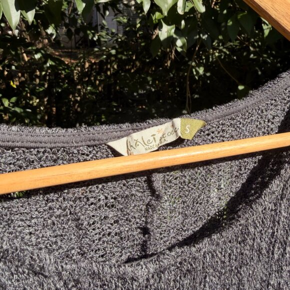 Mate the Label Textured Tank S | Charcoal Boho Layering Top Sustainable USA - Picture 2 of 4